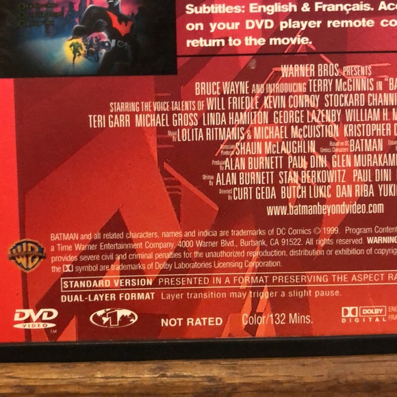 Batman Beyond (DVD, 1999) Snap Case - Picture 5 of 9